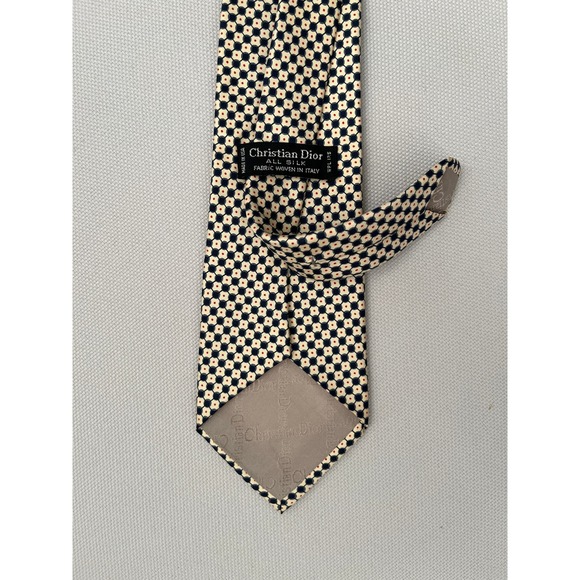 Christian Dior 100% Silk Tie Mens Designer Luxury Necktie Fabric Woven in Italy - Picture 3 of 4